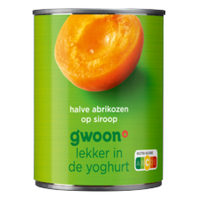 g'woon halve abrikozen of Sunny field halve peren